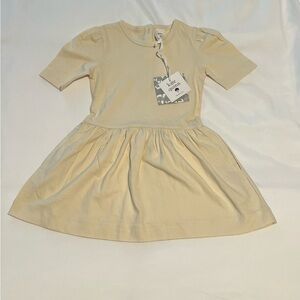 Kate Quinn Puff Sleeve Drop Waist Dress in Oatmeal